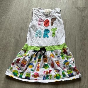 Rare Spanish Designer Lourdes
Patchwork Pop Art / Tomato Soup Dress Size 8Y